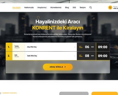 Konrent Car Rental Website